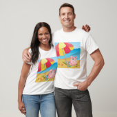 T-shirt Pig At The Beach Mens (Unisexe)