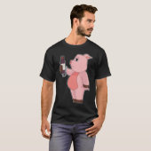 T-shirt Pig Bottle Red wine (Devant entier)