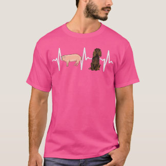 T-shirt Pig Boykin Espagnol Amoureux des chiens Heartbeat