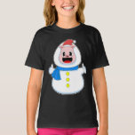 T-shirt Pig Christmas Snowman<br><div class="desc">Ce design est le cadeau idéal pour un anniversaire, Noël et d'autres célébrations. Il convient aux femmes, aux hommes et aux enfants.</div>