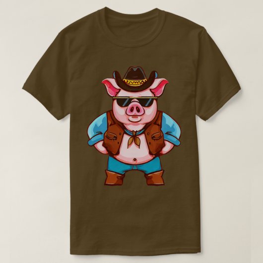 T-shirt Pig Cowboy (Design devant)