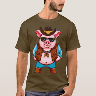 T-shirt Pig Cowboy