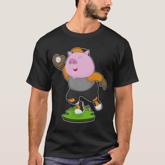 T-shirt Pig de baseball Sports de baseball (Devant)