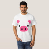 T-shirt Pig Face Costume Funny Halloween  (Devant entier)