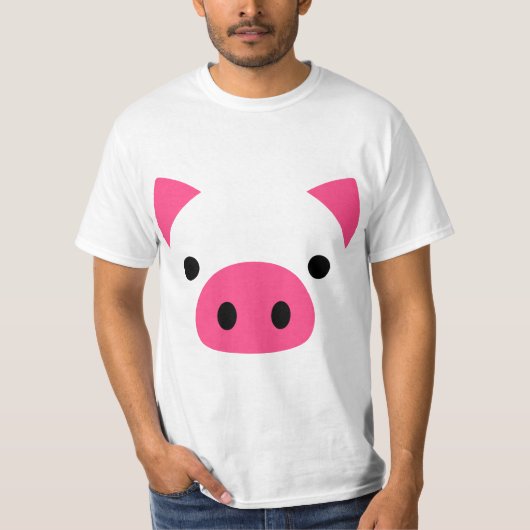 T-shirt Pig Face Costume Funny Halloween  (Devant)