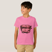 T-shirt Pig Farm Pays Antique Illustration Art (Devant entier)
