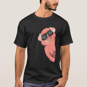 T-shirt Pig Femmes Hommes Vins Animaux de ferme Animaux de