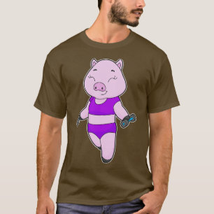 T-shirt Pig Fitness Dumbbell 1
