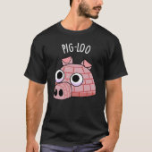 T-shirt Pig-loo Funny Igloo Pun Dark BG (Devant)
