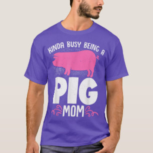T-shirt Pig Maman Agriculteur Mère Pig Lover Bandana Mère