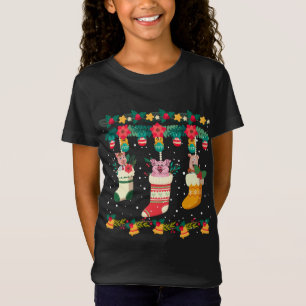 T-Shirt Pig Noël Stocks X-mas Lumières Pyjama Correspondan