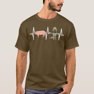 T-shirt Pig Otterhound Amoureux des chiens Heartbeat