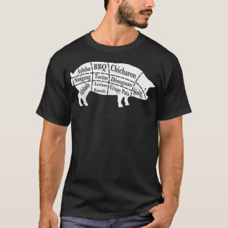 T-shirt Pig Parts Alimentation philipino BBQ Pinoy Adobo P