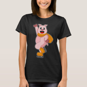 T-shirt Pig Patinage sur glace Patins sur glace