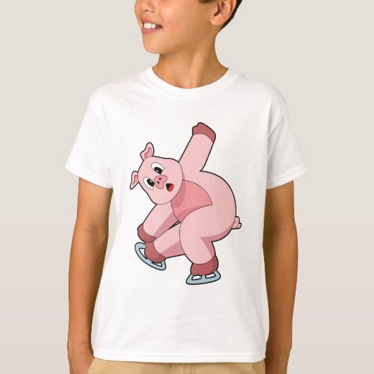 T-shirt Pig Patinage sur glace Patins sur glace (Devant)