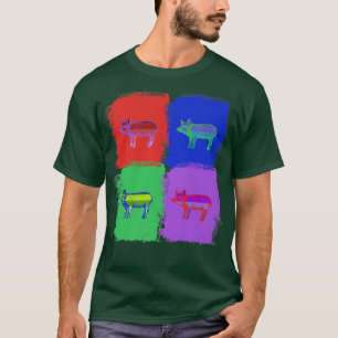 T-shirt pig pigs art pop 