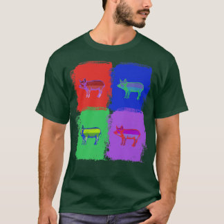 T-shirt pig pigs art pop