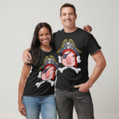 T-shirt Pig Pirate Capitaine Jolly roger Drapeau Crâne et  (Unisexe)