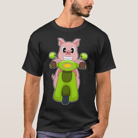 T-shirt Pig Scooter (Devant)