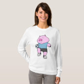 T-shirt Pig Soccer joueur Soccer (Devant entier)