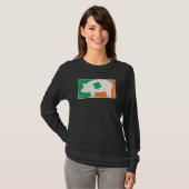 T-shirt Pig St Patrick's Day Irish Flag C Distressed (Devant entier)