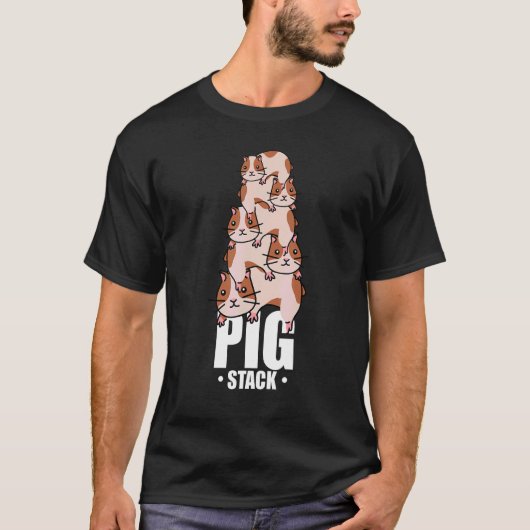 T-shirt Pig Stack Graphic Guinée Propriétaire de cochon An (Devant)