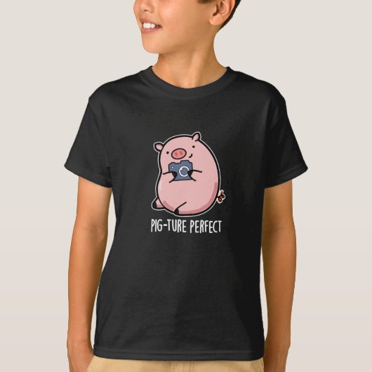 T-shirt Pig-ture Perfect Funny Photography Pig Pun Pig Dar (Devant)