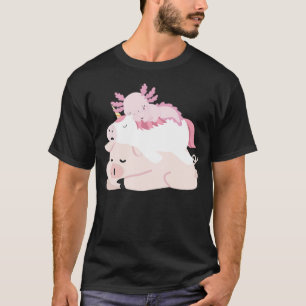 T-shirt Pig Unicorn Axolotl Funny Stack