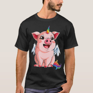 T-shirt Pig Unicorn Piggycorn Lover Filles Enfants Femmes