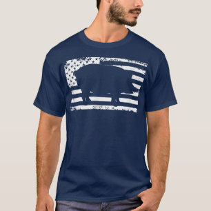 T-shirt Pig USA American Flag Pig Owner Pig Lover Farmer