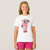 T-shirt Pig with coffee pot (Devant entier)