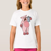 T-shirt Pig with coffee pot (Devant)