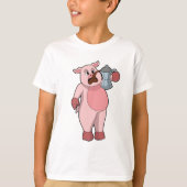T-shirt Pig with coffee pot (Devant)