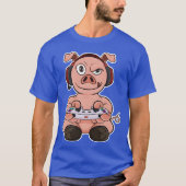 T-shirt Pig With Gaming Controller I Funny Gaming I Gamer (Devant)
