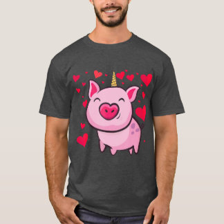 T-shirt Pigacorn Unicorn Pig Lovers Valentines
