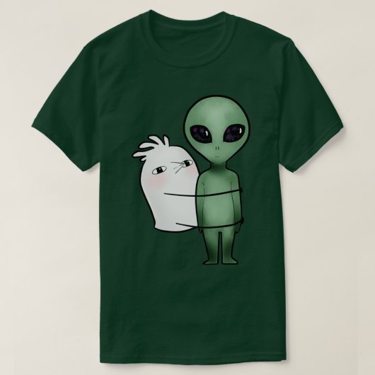 T-shirt Pigeon aime les aliens (Design devant)