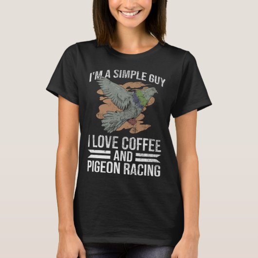 T-shirt Pigeon And Pigeon Racer (Devant)