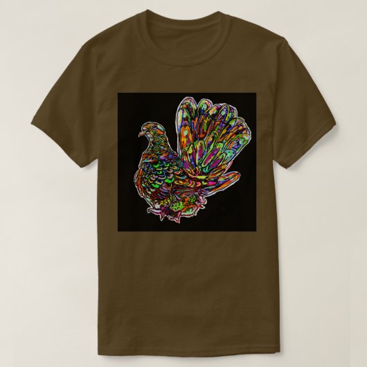 T-shirt Pigeon arc-en-ciel 3 (Design devant)