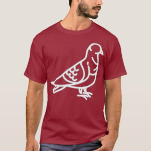 T-shirt Pigeon Bird Badge Patline Art Icon Outline