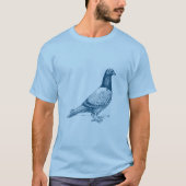 T-shirt Pigeon - Bleu Océan (Devant)
