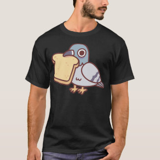 T-shirt Pigeon Cute Avec Pain