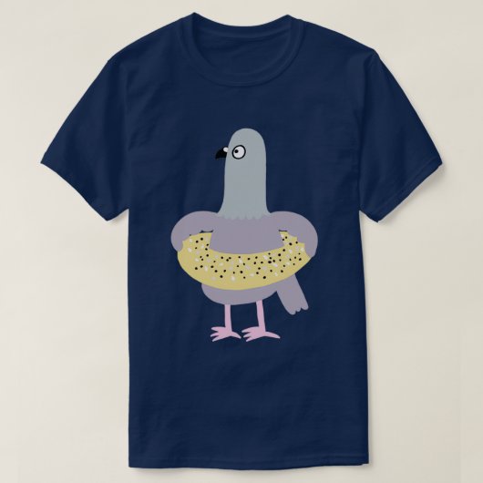 T-shirt Pigeon dans un Bagel tout (Design devant)