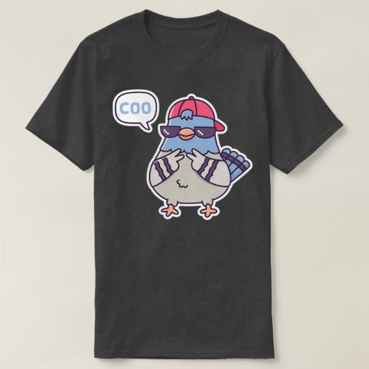 T-shirt Pigeon Dit Coo Funny 1 (Design devant)