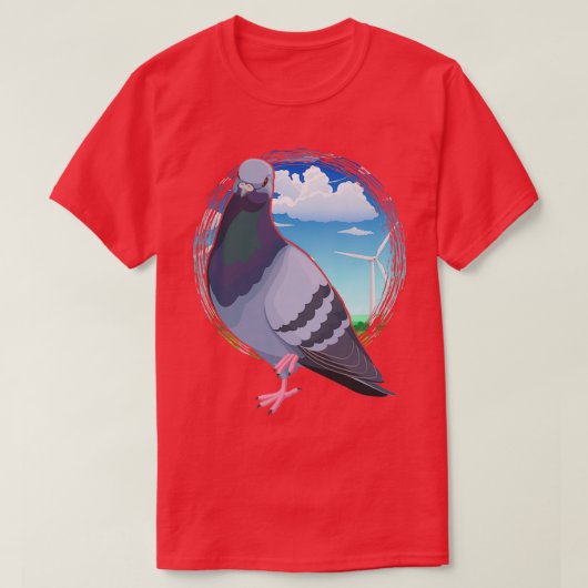 T-shirt Pigeon Élevage Oiseau Observation de la nature pas (Design devant)