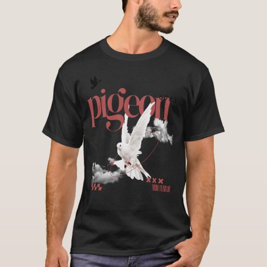T-shirt Pigeon Flight Graphic Tee (Devant)