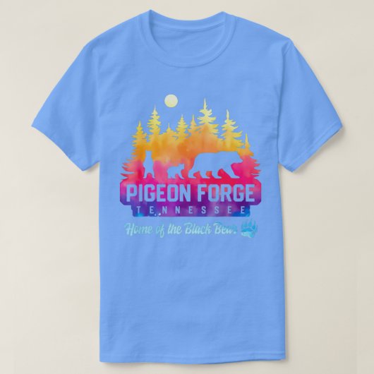 T-shirt Pigeon Forge Ours Great Smotains Tie Dye (Design devant)