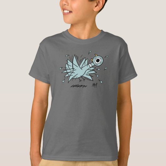 T-shirt Pigeon Freakout Kids Grey (Devant)