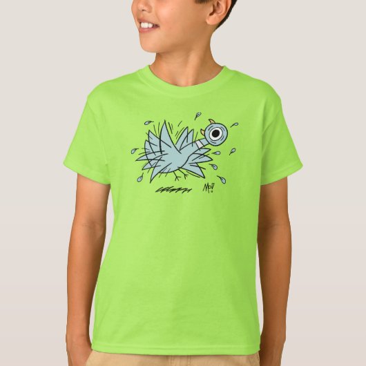 T-shirt Pigeon Freakout Lime pour enfants (Devant)