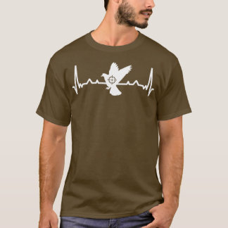 T-shirt Pigeon Heartbeat Chasse Cadeau
