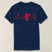 T-shirt Pigeon Heartbeat Chasse Noël Cadeau (Design devant)